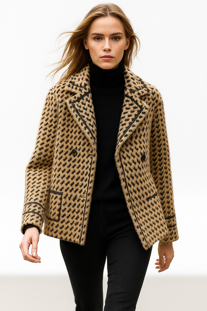 | Houndstooth Knit Jacket