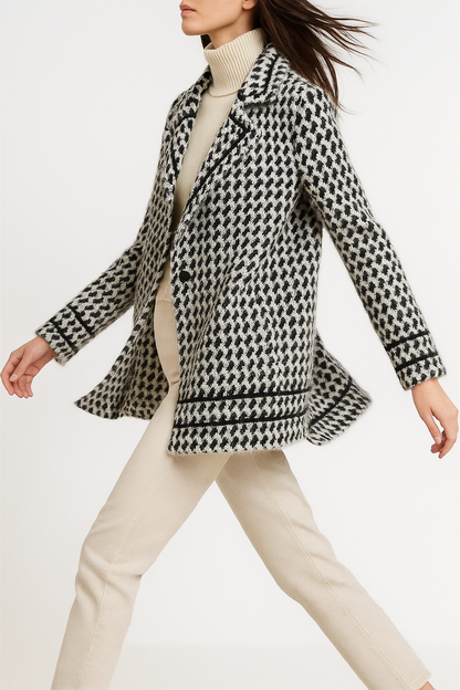 | Houndstooth Knit Jacket