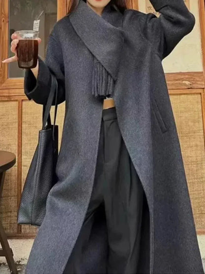 Woolen Single Button Full Sleeve Overcoat