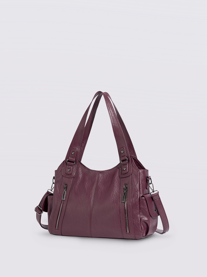 | Multi-Pocket Shoulder Bag, Adjustable Strap