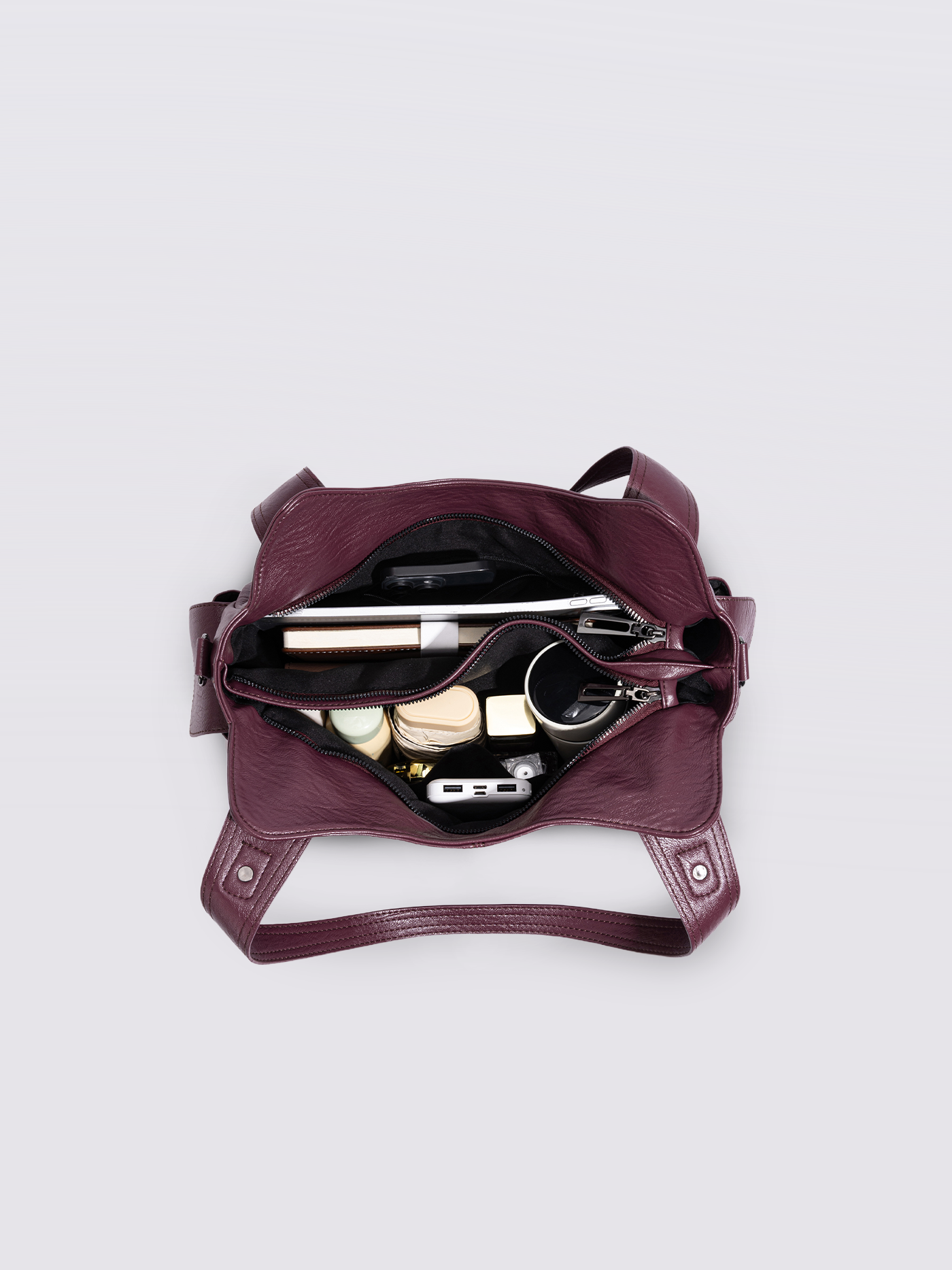 | Multi-Pocket Shoulder Bag, Adjustable Strap
