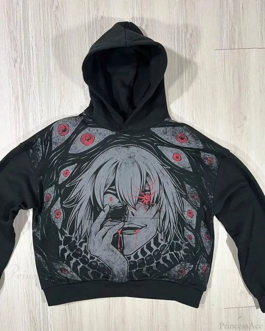 Y2K Mysterious Cartoon Zipper Hoodie