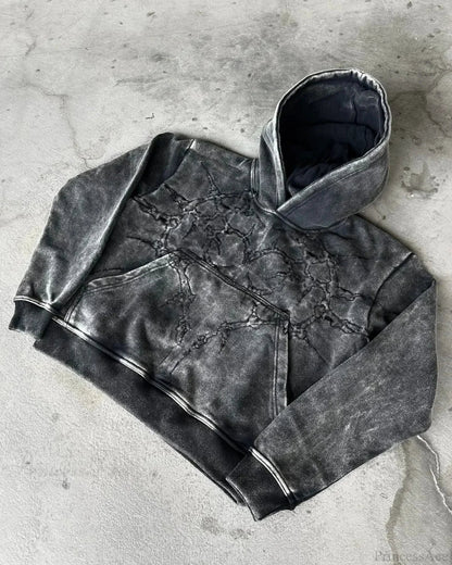 Y2K Mysterious Embroidery Hoodie