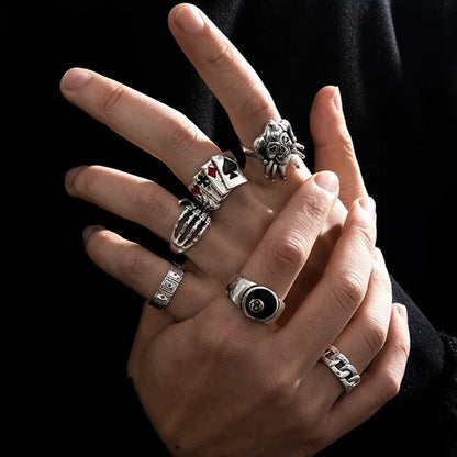 Y2K Rebel Rap Gothic Spider Ring