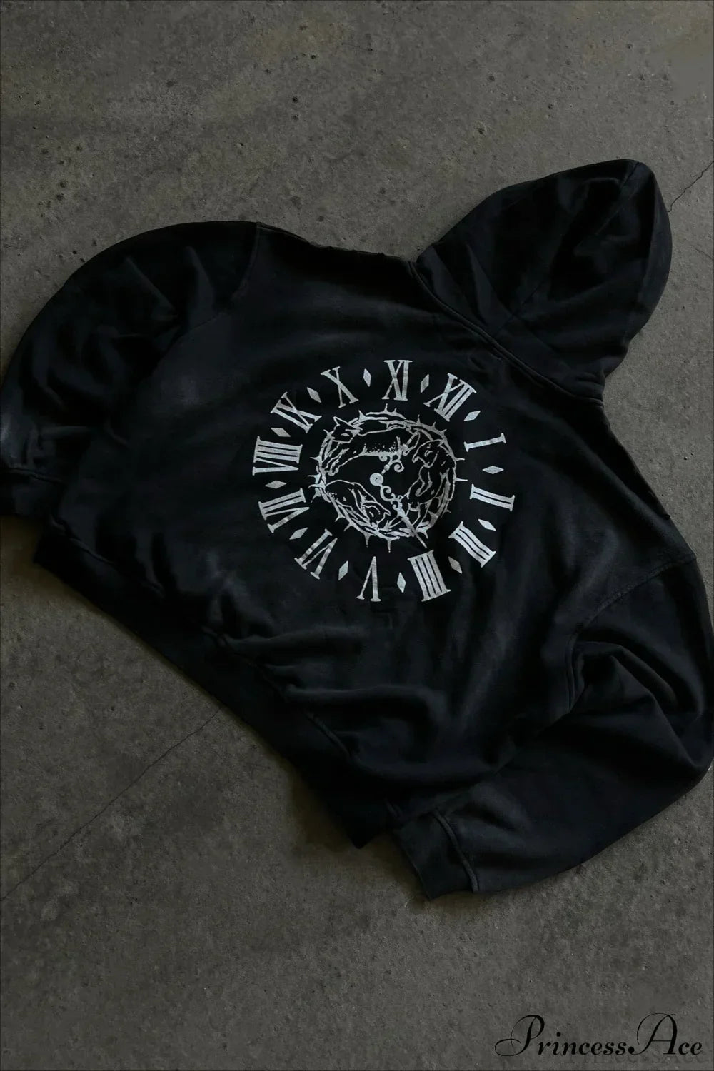 Y2K Street Dark Zip Stylish Hoodie