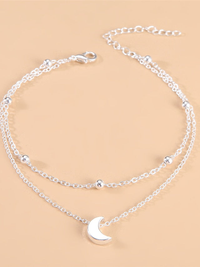 Fashion Outdoor Moon Anklet for Women