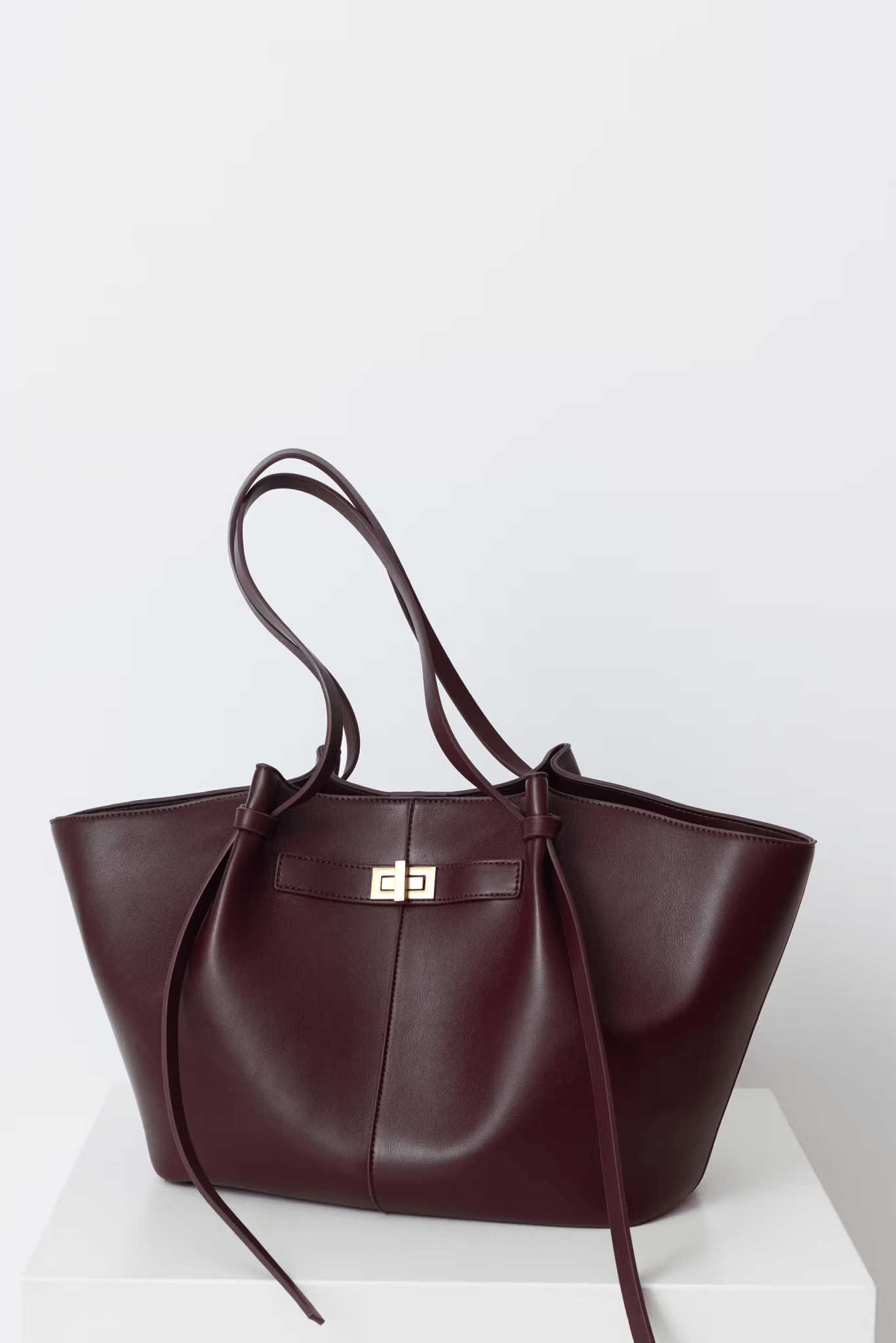 | Structured Shopper Bag, Gold-Tone Detail