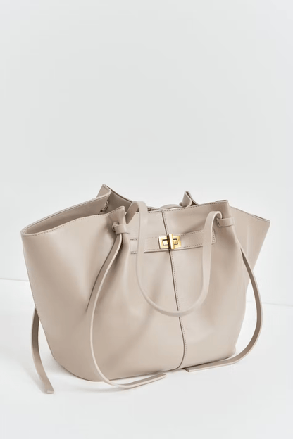 | Structured Shopper Bag, Gold-Tone Detail