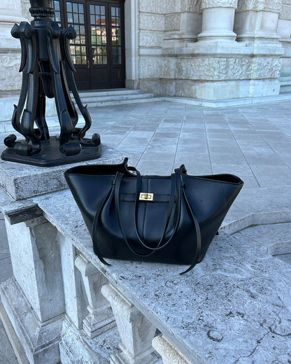 | Structured Shopper Bag, Gold-Tone Detail