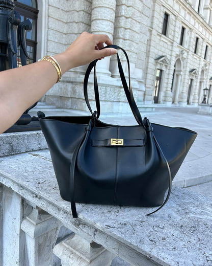 | Structured Shopper Bag, Gold-Tone Detail